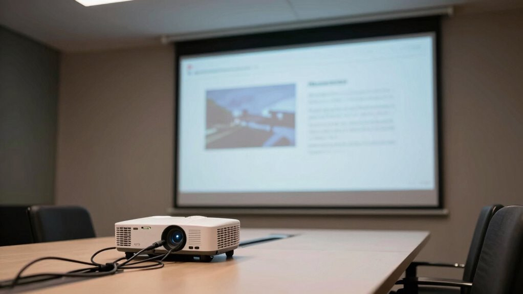 incorrect projector setup choices