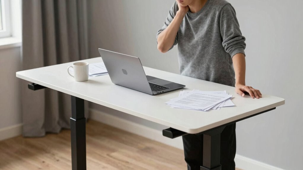 incorrect standing desk habits