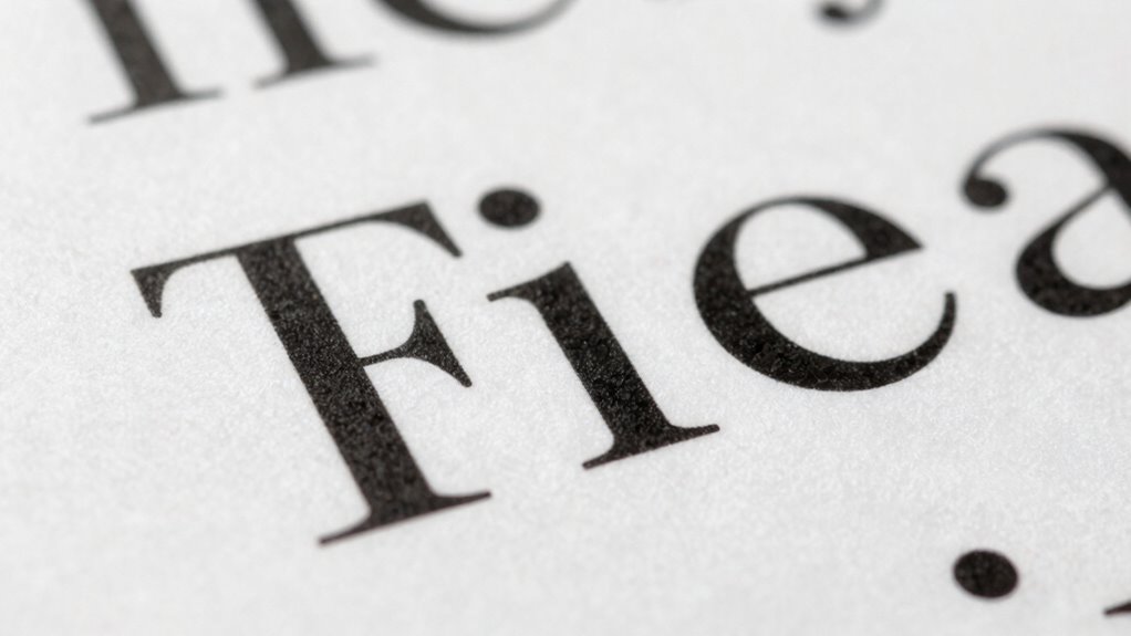 overusing decorative serifs