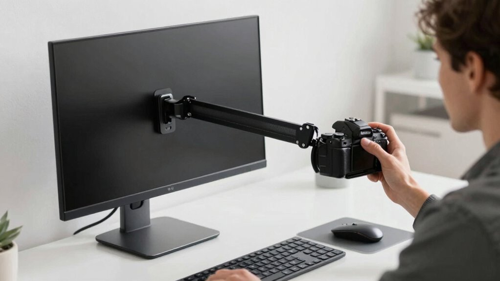 proper monitor arm setup