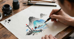 Korea’s Coastal Folklore Surfaces in Jeongmin Lee’s Ink Illustrations