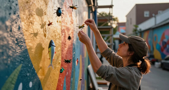 Veks Van Hillik Suspends Fish, Insects, and Other Objects in Surreal Murals