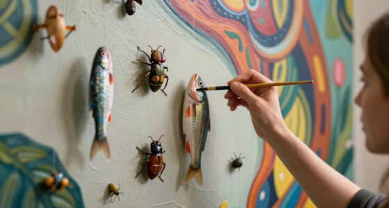 Veks Van Hillik Suspends Fish, Insects, and Other Objects in Surreal Murals