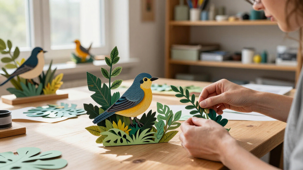Lifelike Birds Emerge From Foliage In Painted Paper Reliefs By The Paper Ark