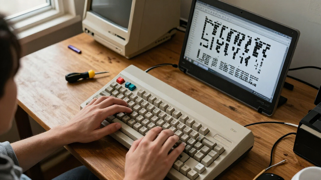 A Font Recreated From Photographs Of Classic Commodore 64 Keycaps