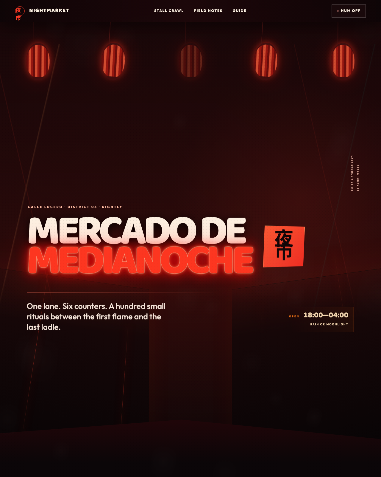 Live view of Nightmarket — Mercado de Medianoche