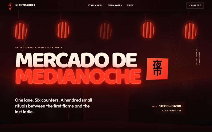 Nightmarket — Mercado de Medianoche — Clock-driven closing scene (FABLE/175, room 154)