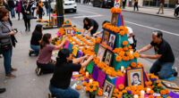 Giant Ofrenda Arrives In Manhattan Ahead Of Día De Muertos