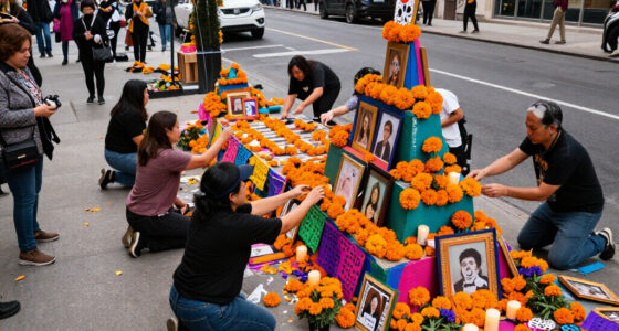 Giant Ofrenda Arrives In Manhattan Ahead Of Día De Muertos