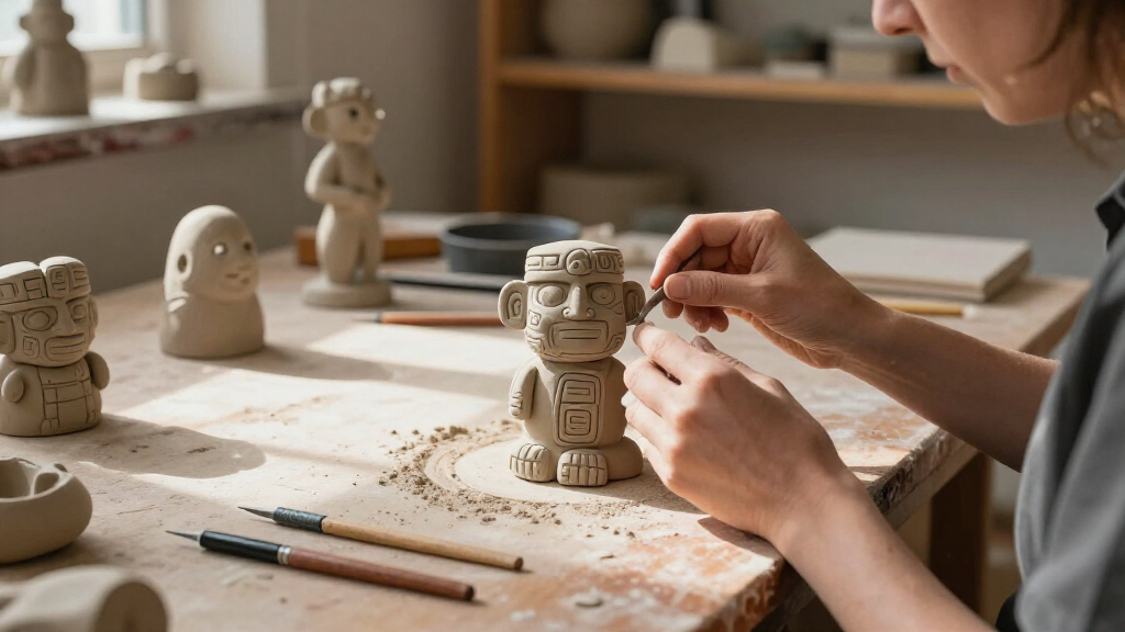 Pre-Columbian Archaeology Meets Science Fiction In Max Lehman’s Quirky Sculptures