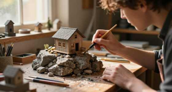 Precarious Dwellings Perch Atop Rocks In Simon Laveuve’s 1/35-Scale Miniatures